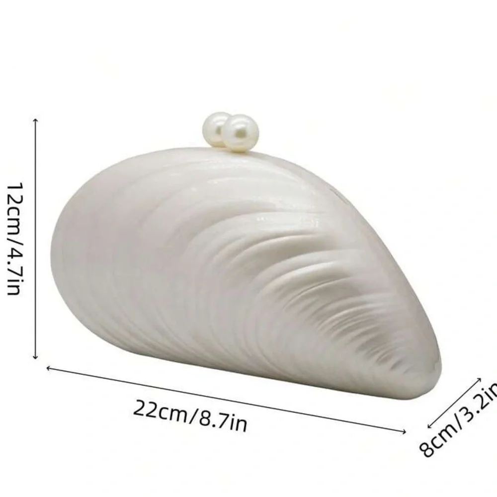 Pearlescent Shell Clutch